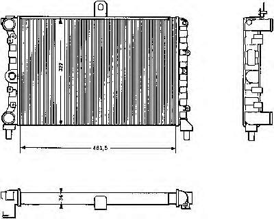 82416664 Fiat/Alfa/Lancia radiador refrigeración del motor