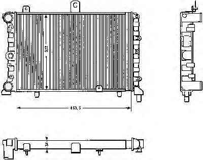 Radiador refrigeración del motor 82416371 Fiat/Alfa/Lancia