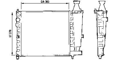 Radiador refrigeración del motor 816555 VALEO