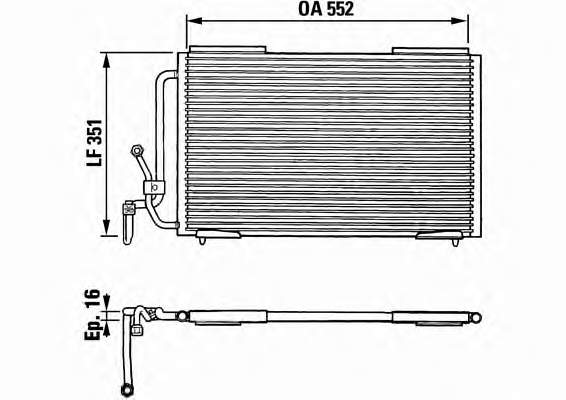 Aire acondicionado capacitor 816835 VALEO