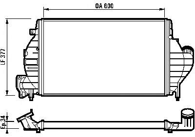 Radiador de aire de admisión 6025306730 Renault (RVI)