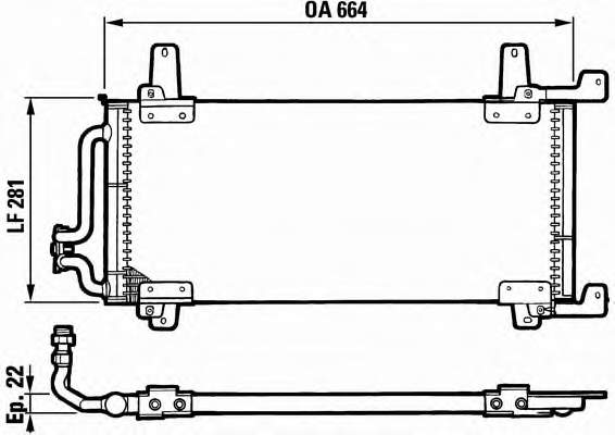 Condensador aire acondicionado para Renault 21 K48