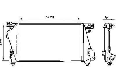 Radiador de intercooler Chrysler Voyager II GS 