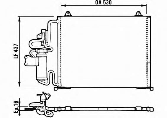 7701205214 Renault (RVI) condensador aire acondicionado