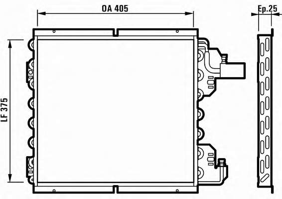 Radiador de aire acondicionado para Renault Rapid (F40)