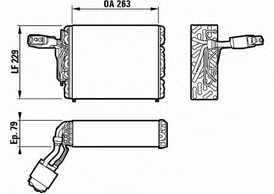 Evaporador, aire acondicionado 817031 VALEO