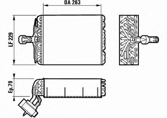 Evaporador, aire acondicionado para Citroen ZX (N2)