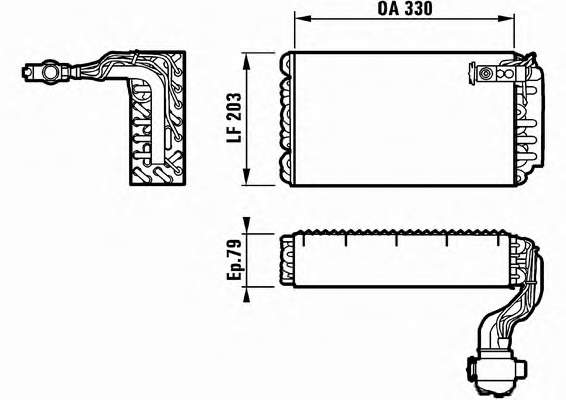 644492 Peugeot/Citroen evaporador, aire acondicionado