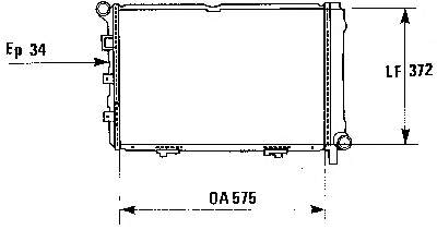 Radiador refrigeración del motor 17400309 Profit