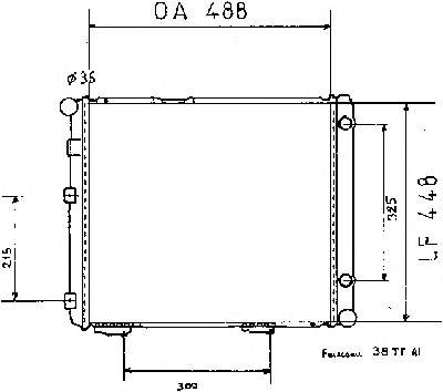 Radiador refrigeración del motor RA0170290 Jdeus