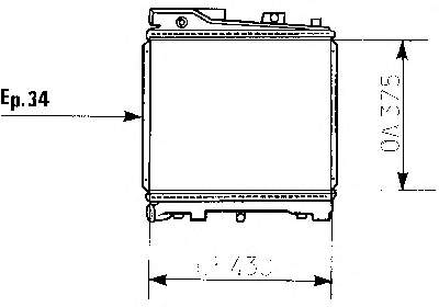 Radiador refrigeración del motor RA0050400 Jdeus