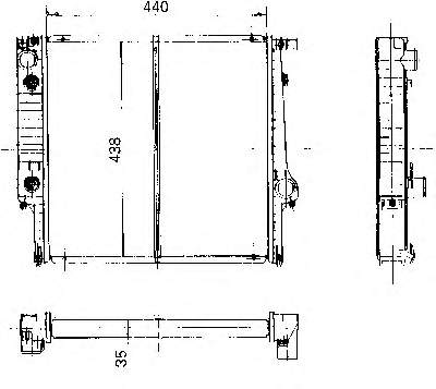 Radiador refrigeración del motor 17111719258 BMW