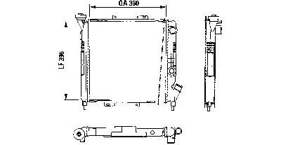 Radiador refrigeración del motor 883729 VALEO