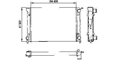 Radiador refrigeración del motor 191121253L VAG