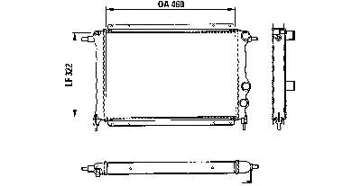 Radiador refrigeración del motor 883851 VALEO