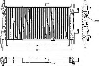 Radiador refrigeración del motor 883856 VALEO