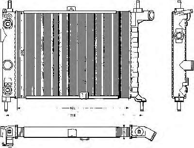 Radiador refrigeración del motor 883859 VALEO