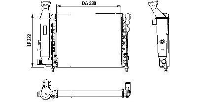 Radiador refrigeración del motor 883866 VALEO