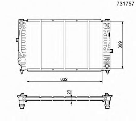 Radiador 731757 VALEO