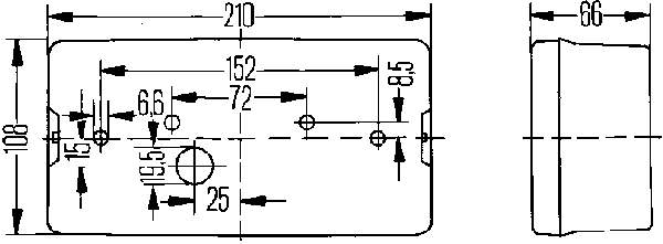 2VP006 040-111 HELLA piloto posterior izquierdo