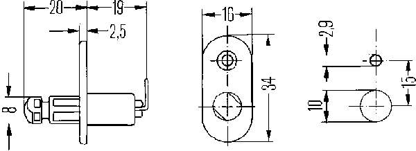 Sensor, Interruptor de contacto eléctrico 6ZF004365001 HELLA