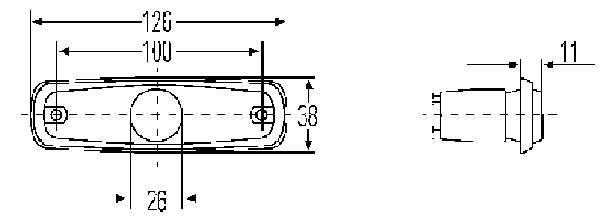 Luz de gálibo 206480 Sampa Otomotiv‏