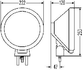 1F8006800221 HELLA faro antiniebla izquierdo/derecho (universal)