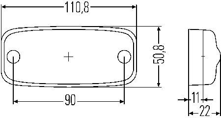 Luz de gálibo lateral (furgoneta) A0005444811 Mercedes