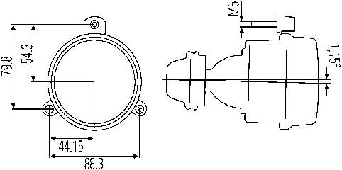 Faro antiniebla izquierdo / derecho 1NL007186047 HELLA