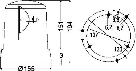 Baliza intermitente 2RL008061111 HELLA