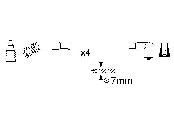 0356912841 Bosch cables de bujías