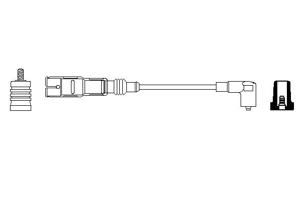 0356912986 Bosch cable de encendido, cilindro №1, 3