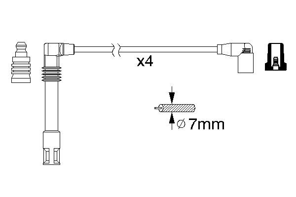 Juego de cables de encendido 0986356305 Bosch