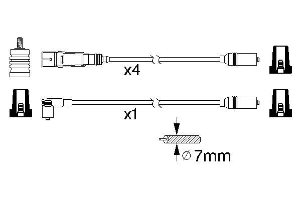Juego de cables de encendido 0986356317 Bosch