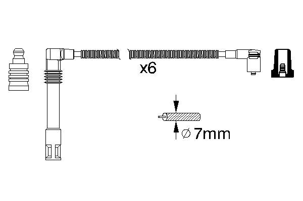Juego de cables de encendido 0986356321 Bosch