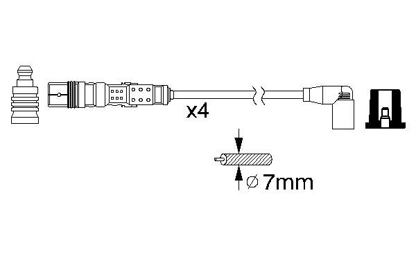 Juego de cables de encendido 0986356345 Bosch