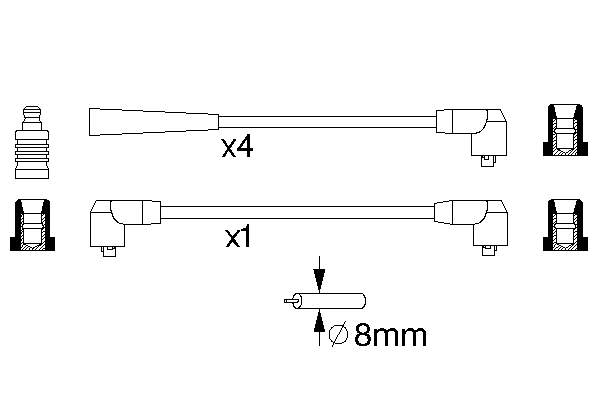 Juego de cables de encendido 0986356726 Bosch