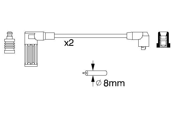 Juego de cables de encendido 0986356752 Bosch