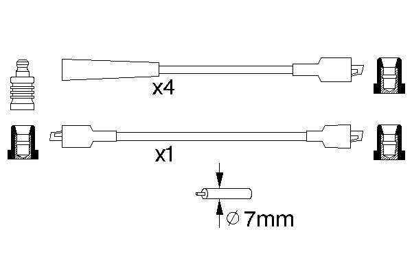 693 NGK Cables de alta tensión, juego