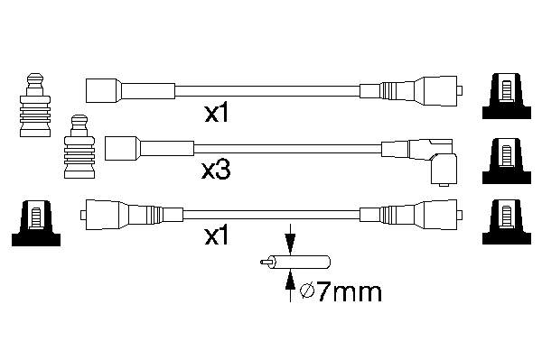 Juego de cables de encendido 0986356814 Bosch