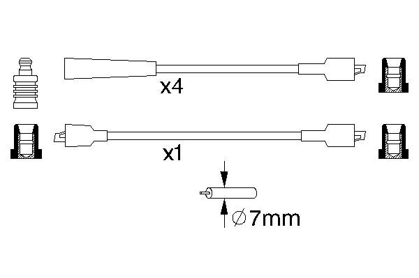 Juego de cables de encendido MSQ0115 Polcar