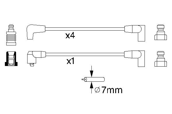 Juego de cables de encendido 0986356885 Bosch