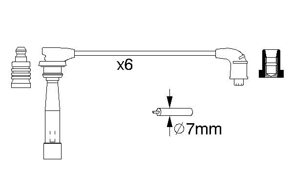 Juego de cables de encendido 0986356992 Bosch