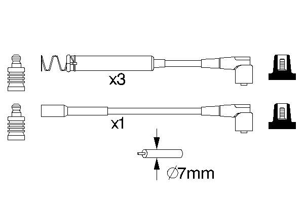 Juego de cables de encendido 0986357063 Bosch