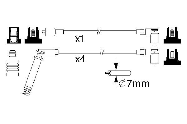 Juego de cables de encendido 4112 EFI