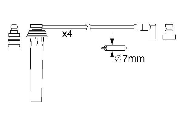 Juego de cables de encendido RCRV1301 NGK