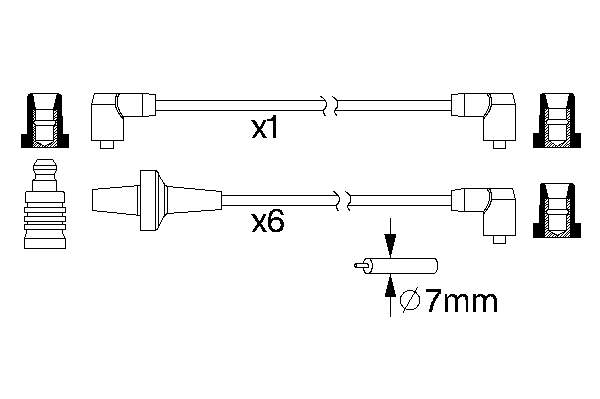 Juego de cables de encendido 6407 EFI