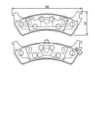 0986424655 Bosch pastillas de freno traseras