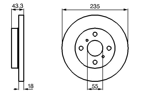 0986478582 Bosch disco de freno delantero