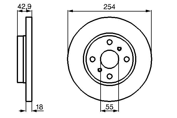 0986478585 Bosch freno de disco delantero